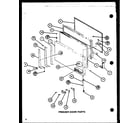Amana TJ18M-P7859220W freezer door parts (tj20m/p7859222w) (tj20m/p7859223w) diagram
