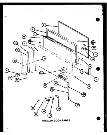 Freezer door parts (tj20m/p7859222w) (tj20m/p7859223w)