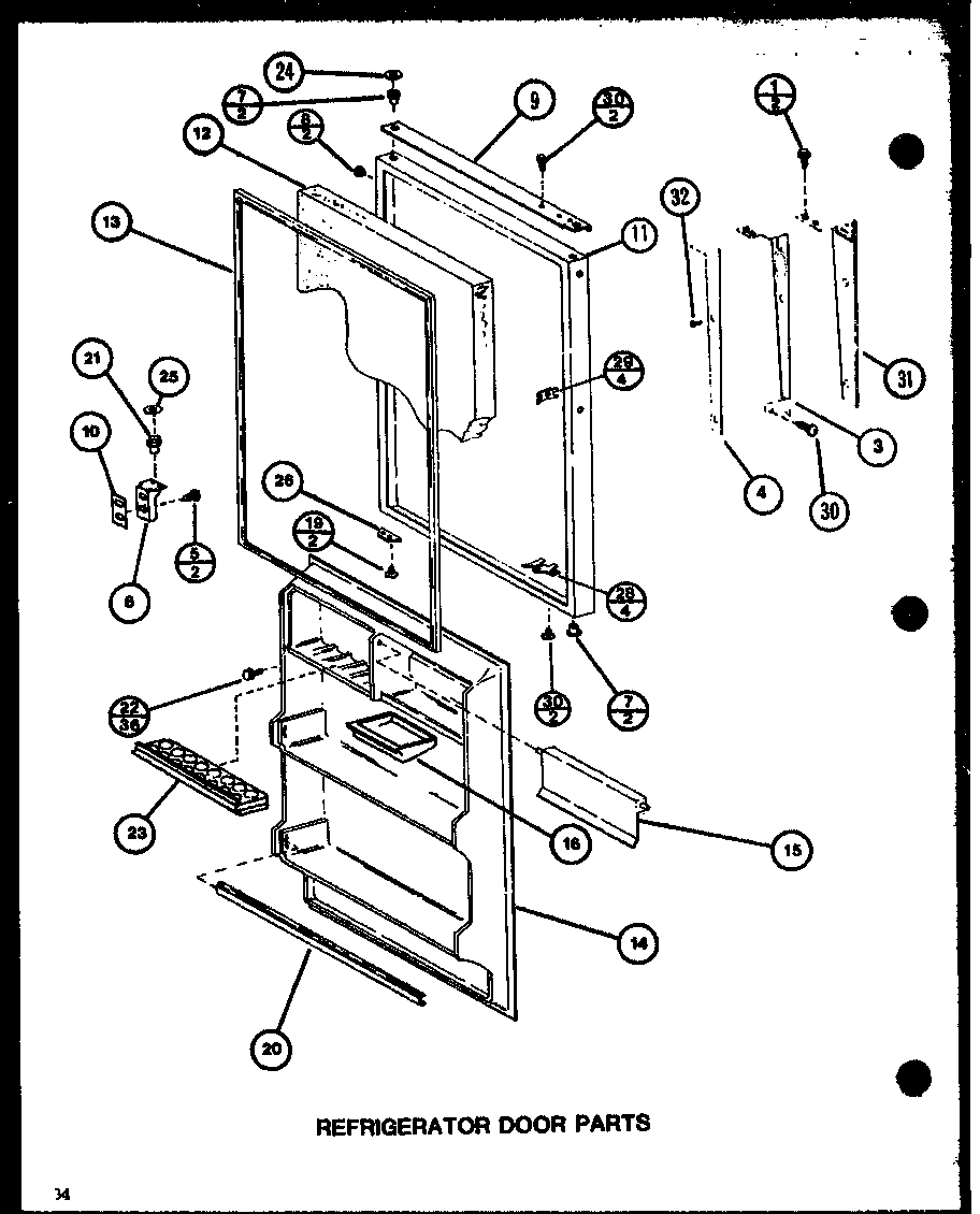 REFRIGERATOR DOOR PARTS (TJ20M/P7859222W) (TJ20M/P7859223W)
