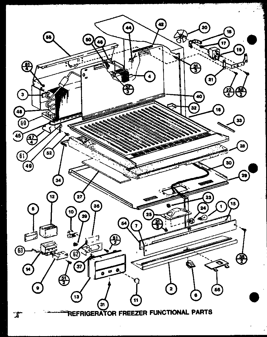REFRIGERATOR FREEZER FUNCTIONAL PARTS (TJ20M/P7859222W) (TJ20M/P7859223W)