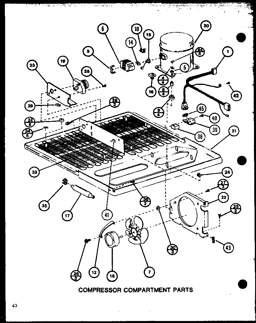 COMPRESSOR COMPARTMENT PARTS (TJ20M/P7859222W) (TJ20M/P7859223W)