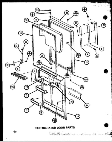 Refrigerator door parts (tj22m/p7859224w)