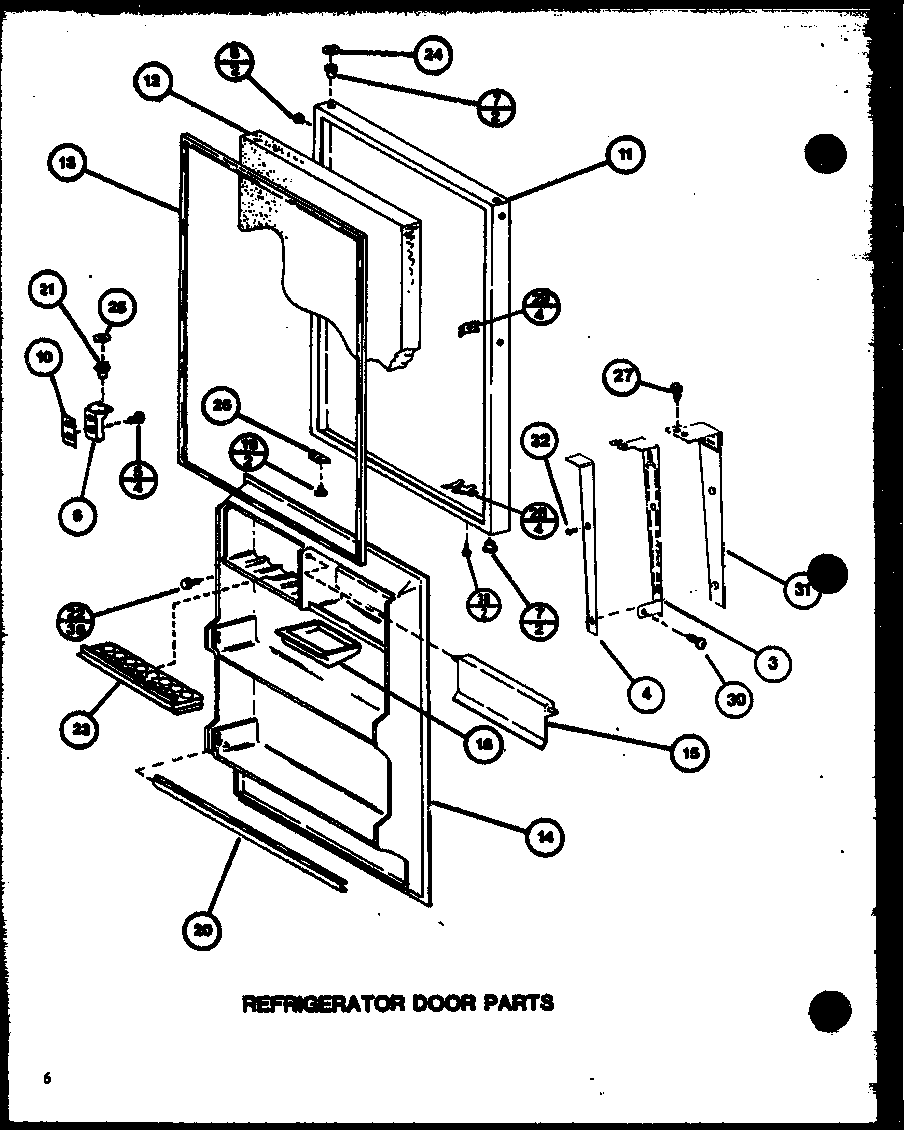 REFRIGERATOR DOOR PARTS (TR18M/P7859225W) (TR18M/P7859226W) (TRG18M/P7859228W) (TRG18M/P7859229W)