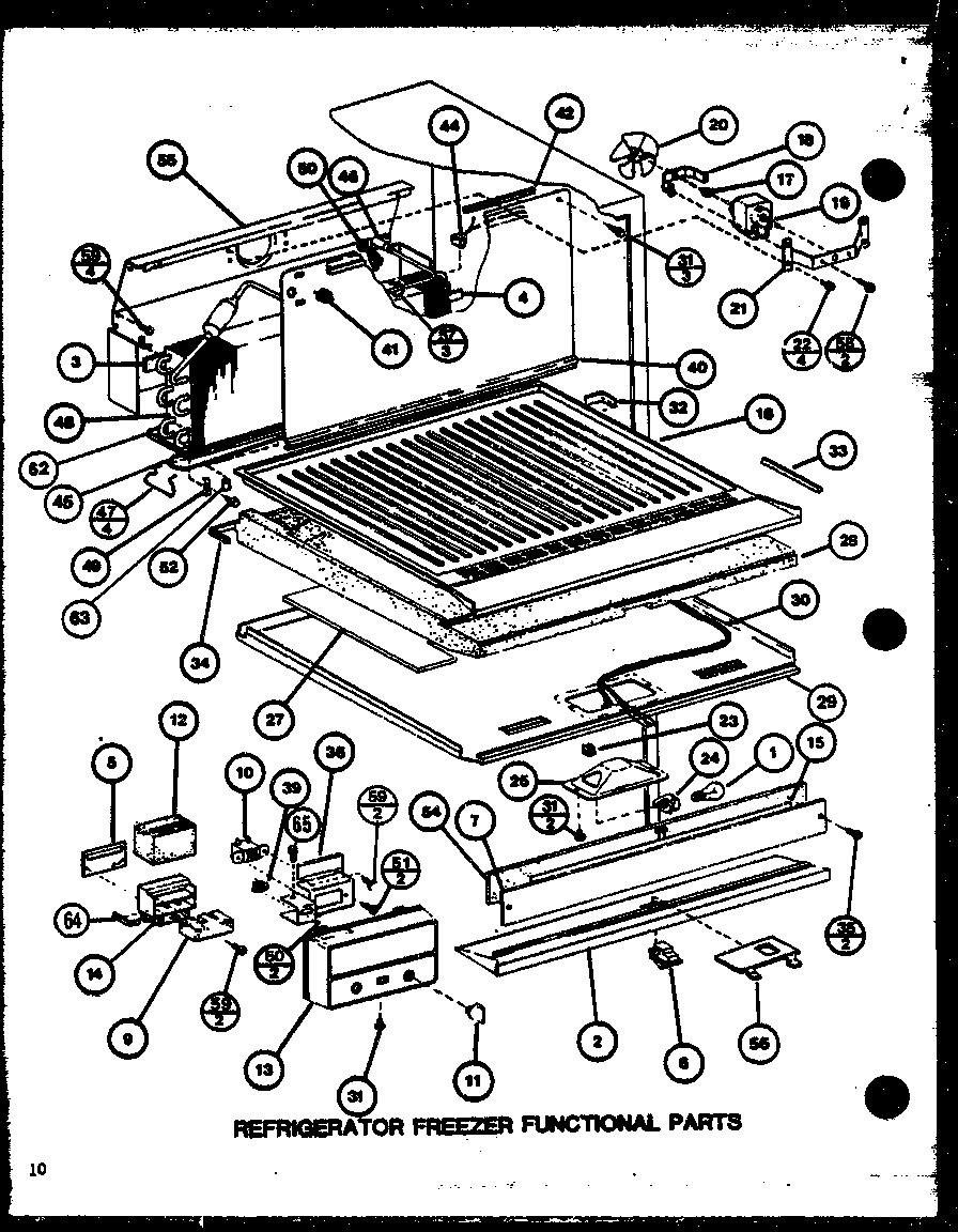 REFRIGERATOR FREEZER FUNCTIONAL PARTS (TR18M/P7859225W) (TR18M/P7859226W) (TRG18M/P7859228W) (TRG18M/P7859229W)