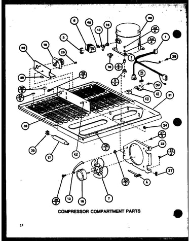 Compressor compartment parts (tr18m/p7859225w) (tr18m/p7859226w) (trg18m/p7859228w) (trg18m/p7859229w)
