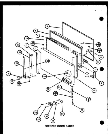 Freezer door parts (trg20m/p7859231w) (trg20m/p7859232w)