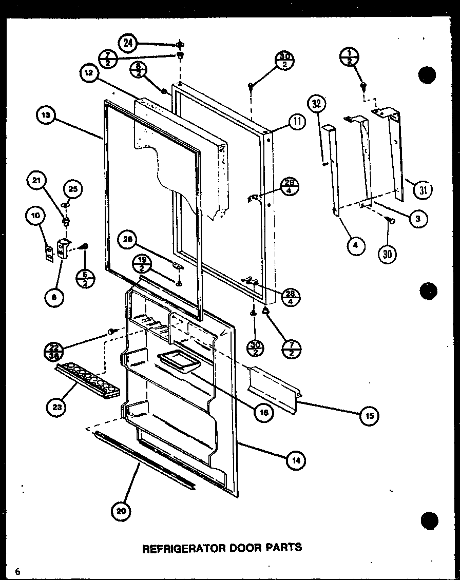 Refrigerator door parts (trg20m/p7859231w) (trg20m/p7859232w)