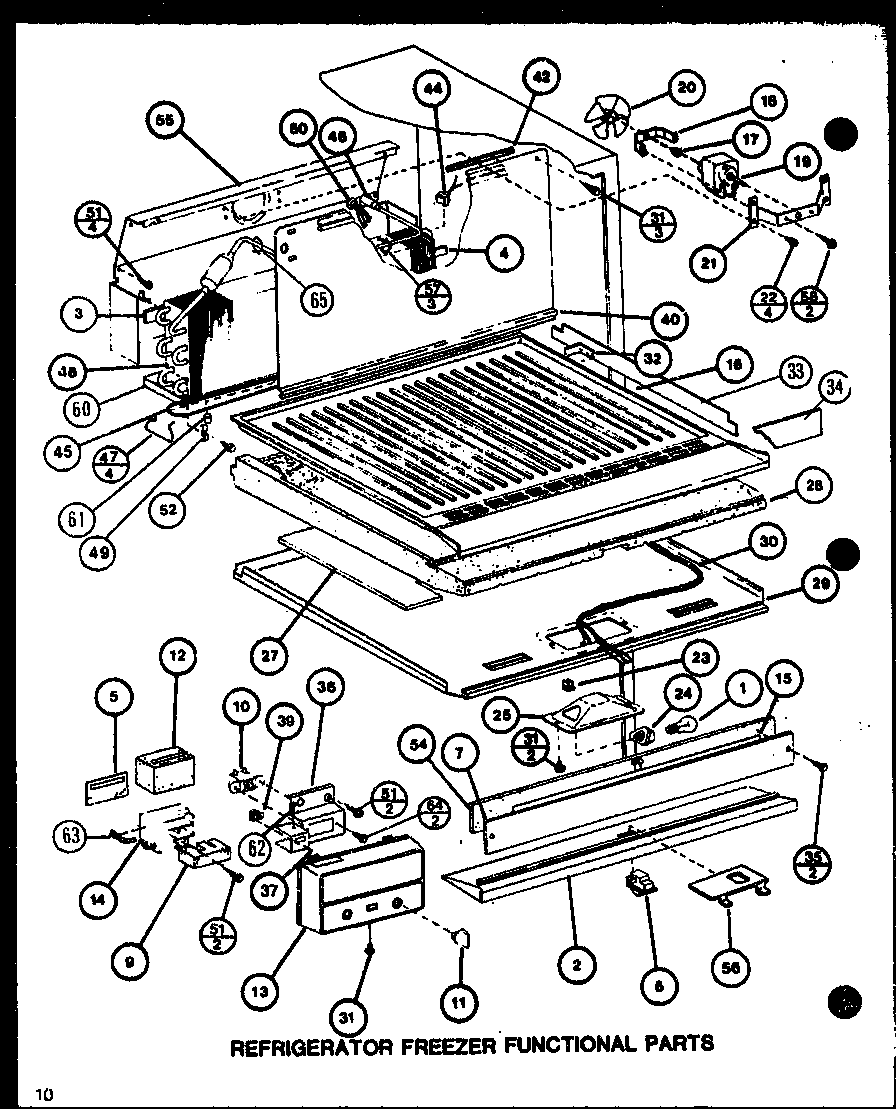 Refrigerator freezer functional parts (trg20m/p7859231w) (trg20m/p7859232w)