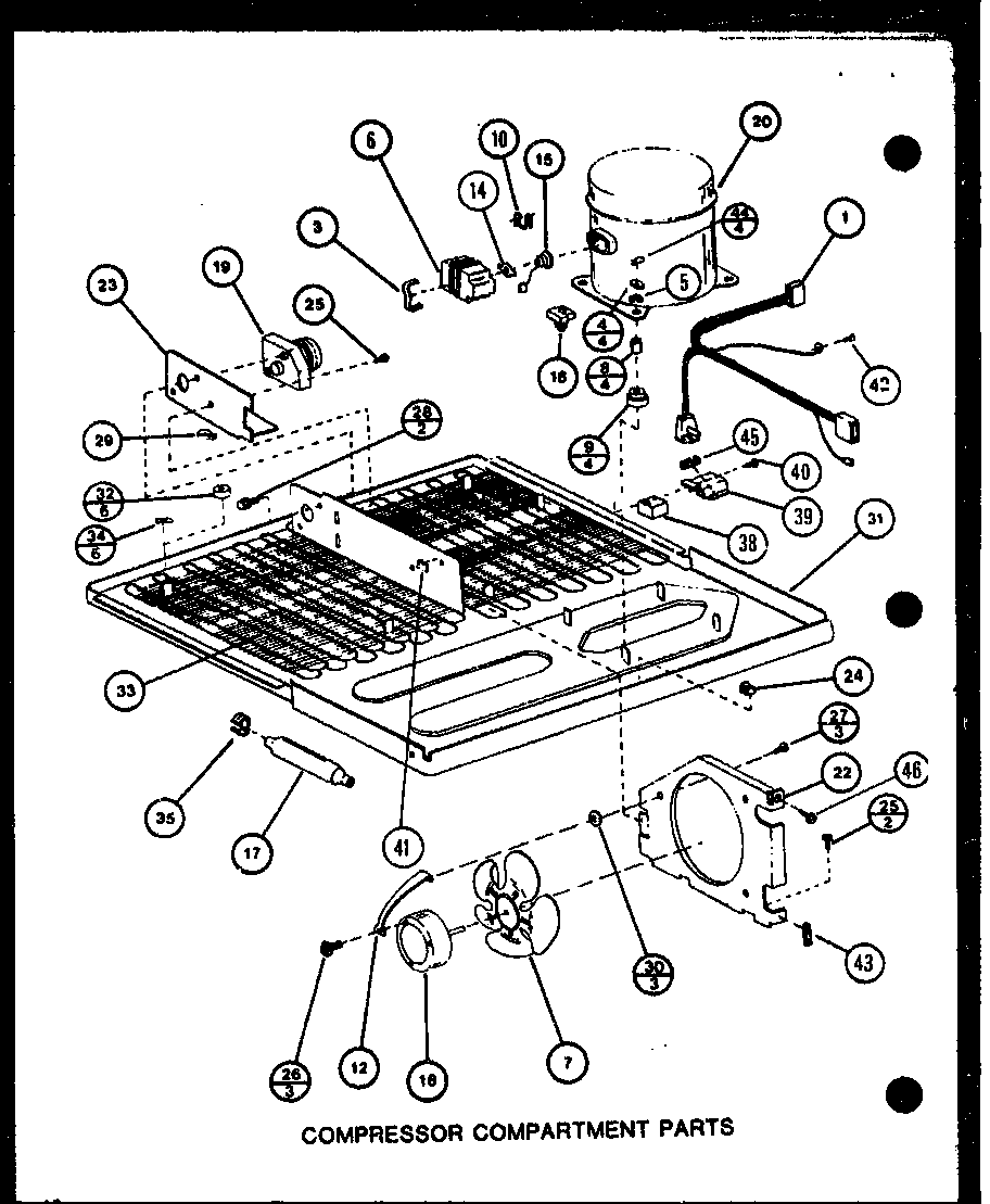 Compressor compartments parts (trg20m/p7859231w) (trg20m/p7859232w)