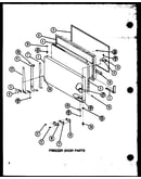 Freezer door parts (tm16n/p1102101w) (tm16n/p1102102w) (tm16n1/p1102116w) (tm16n1/p1102117w)