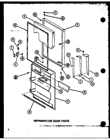 Refrigerator door parts (tm16n/p1102101w) (tm16n/p1102102w) (tm16n1/p1102116w) (tm16n1/p1102117w)