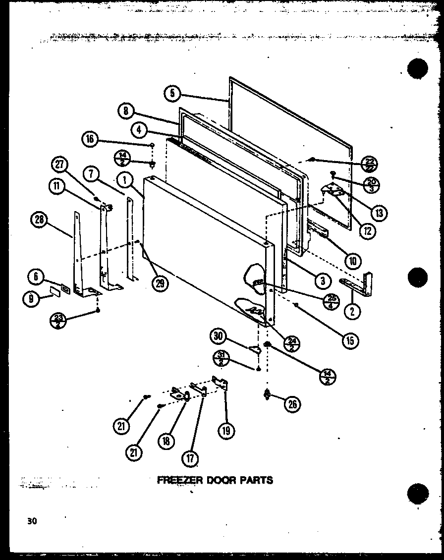 FREEZER DOOR PARTS (TM20N/P1102105W) (TM20N/P1102106W)