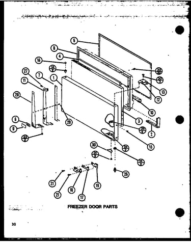 Freezer door parts (tm20n/p1102105w) (tm20n/p1102106w)