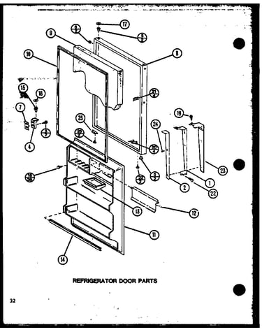 Refrigerator door parts (tm20n/p1102105w) (tm20n/p1102106w)