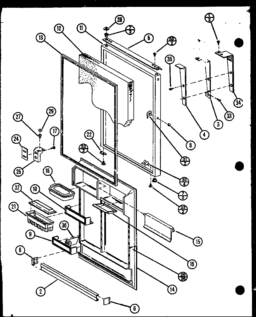 FREEZER DOOR (TX18N/P1106206W) (TX18N/P1106207W) (TXI18N/P1106216W) (TXI18N/P1106217W) (TX18NB/P1106229W) (TX18NB/P1106230W)