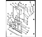 Amana TX20N-P1106209W freezer door (tx18n/p1106206w) (tx18n/p1106207w) (txi18n/p1106216w) (txi18n/p1106217w) (tx18nb/p1106229w) (tx18nb/p1106230w) diagram
