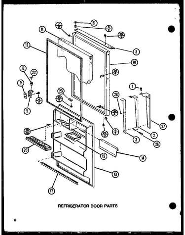 Refrigerator door parts (tj18n/p1102111w) (tj18n/p1102112w)