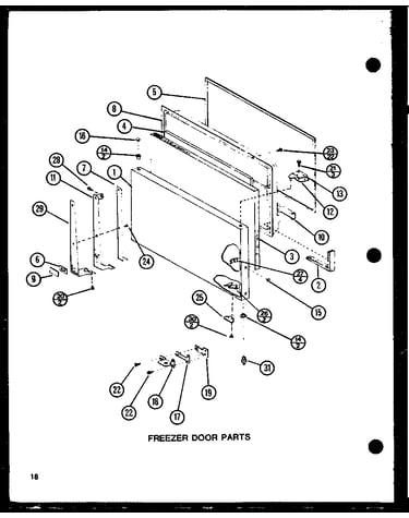 Freezer door parts (tj20n/p1102113w) (tj20n/p1102114w)