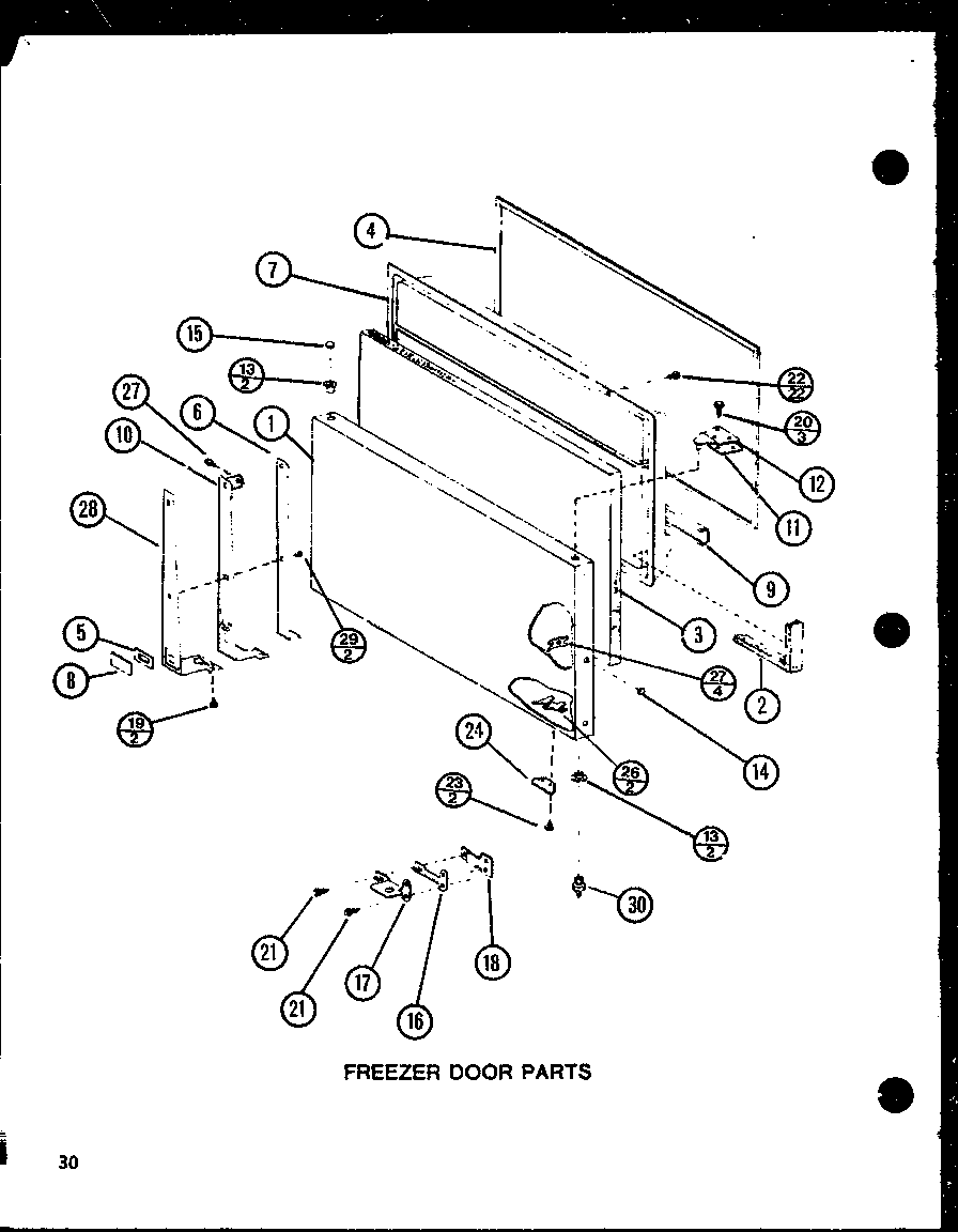 Freezer door parts (tj22n/p1102115w)