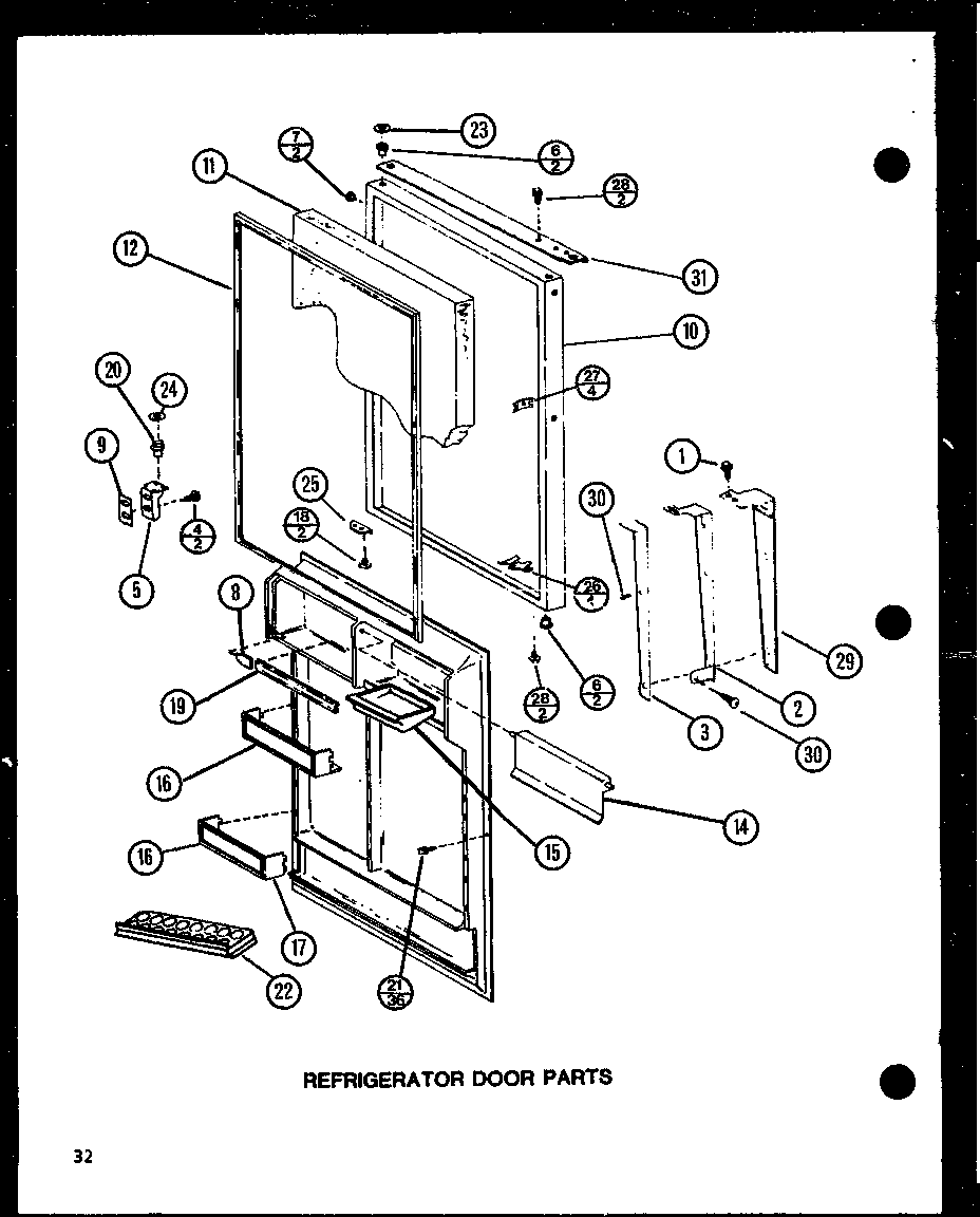 REFRIGERATOR DOOR PARTS (TJ22N/P1102115W)