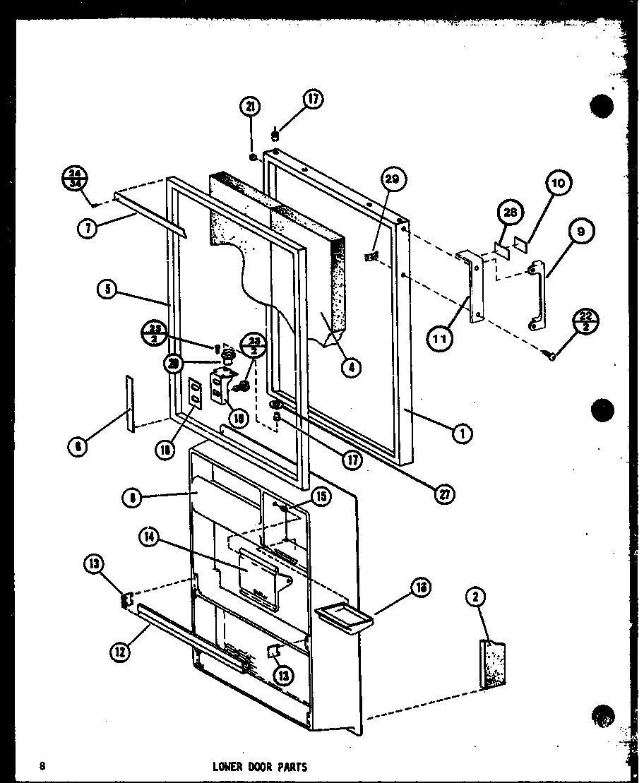 Lower door parts (tm14g-c/p75658-14wc) (tm14g/p75658-14w) (tm14g-a/p75658-14wa) (tm14g-l/p75658-14wl) (tm14g-g/p75658-14wg) (tm14g-1/p75658-15w) (tm14g-1-g/p75658-15wg) (tm14g-1-a/p75658-15wa) (tm14g-1-c/p75658-15wc) (tm14g-1-l/p75658-15wl) (tm14g-l/p7565