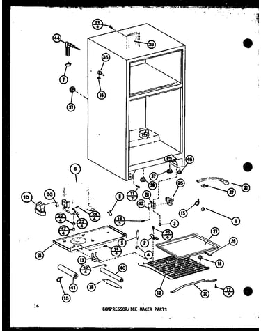 Compressor/ice maker parts (tm14h-c/p77052-3wc) (tm14h/p77052-3w) (tm14h-a/p77052-3wa) (tm14h-l/p77052-3wl) (tm14h-g/p77052-3wg) (tm14h-1-l/p77052-4wl) (tm14h-1-a/p77052-4wa) (tm14h-1-g/p77052-4wg) (tm14h-1-c/p77052-4wc) (tm14h-1/p77052-4w)