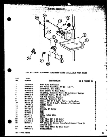 Add on ice-maker (ic-2/p36415-5w)