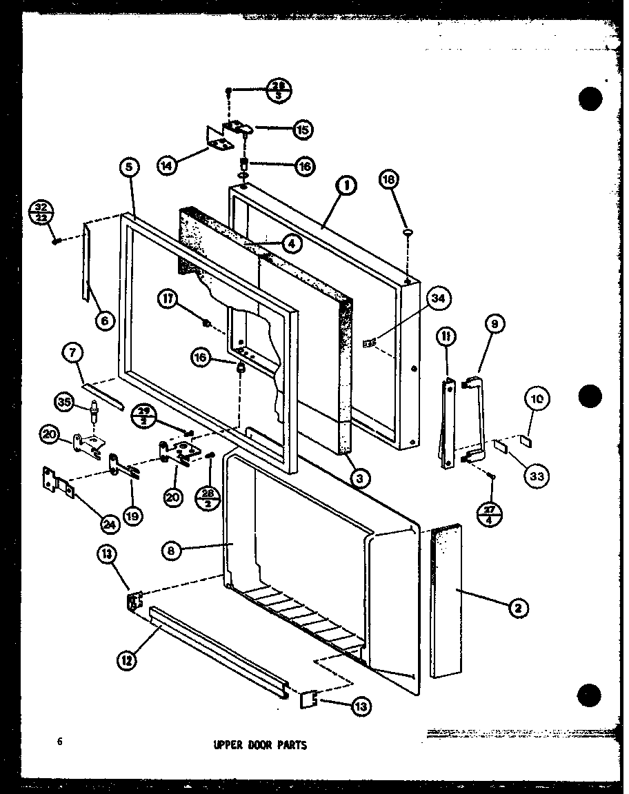 UPPER DOOR PARTS (TM14K/P7705206W) (TM14KG/P7705206WG) (TM14KL/P7705206WL) (TM14K1G/P7705207WG) (TM14K1L/P7705207WL) (TM14K1/P7705207W)