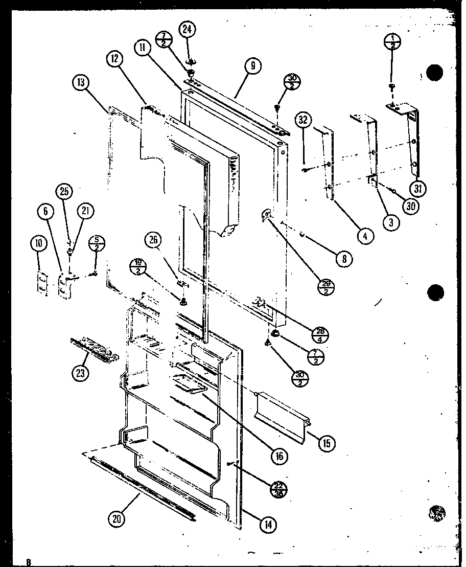 FREEZER DOOR (TJ18N/P1106111W) (TJ18N/P1106112W) (TQ18NB/P1113501W) (TQ18NB/P1113502W)