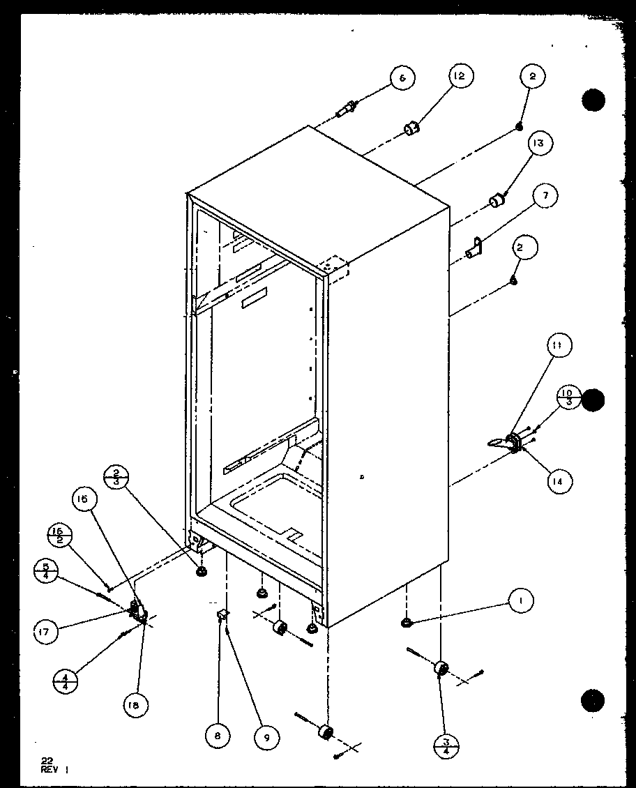 Cabinet bottom and back