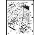 Amana 85868L-P1117304WL refrigerator shelving and drawers diagram