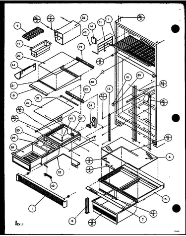 Refrigerator shelving and drawers