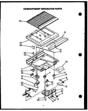 Compartment separator parts