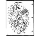 Caloric GFS209-1W00 shelf parts diagram