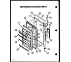 Caloric GFS209-1W00 refrigerator door parts diagram