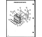 Caloric GFS209-1L00 freezer door parts diagram