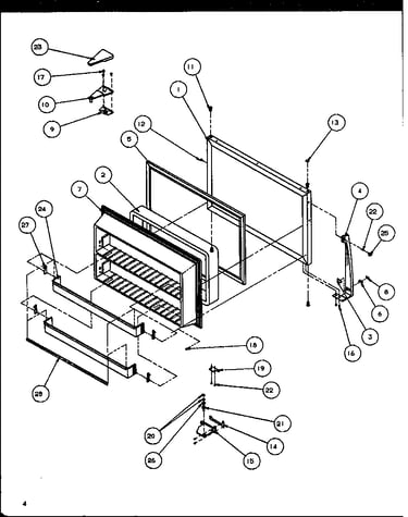Freezer door (tg18rbg/p1158303wg) (tg18rbl/p1158303wl) (tg18rbw/p1158303ww) (tz18rg/p1158405wg) (tz18rl/p1158405wl) (tz18rw/p1158405ww) (tq18rbg/p1158406wg) (tq18rbl/p1158406wl) (tq18rbw/p1158406ww)