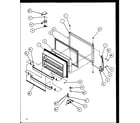 Amana TZ19RW-P1158503WW freezer door (tz21re/p1157604we) (tz21rl/p1157604wl) (tz21rg/p1157604wg) (tz21rw/p1157604ww) (tzi21rl/p1168005wl) (tzi21re/p1168005we) (tzi21rw/p1168005ww) diagram