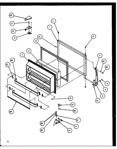 Freezer door (tz21re/p1157604we) (tz21rl/p1157604wl) (tz21rg/p1157604wg) (tz21rw/p1157604ww) (tzi21rl/p1168005wl) (tzi21re/p1168005we) (tzi21rw/p1168005ww)