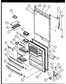 Refrigerator door (tz21re/p1157604we) (tz21rl/p1157604wl) (tz21rg/p1157604wg) (tz21rw/p1157604ww) (tzi21rl/p1168005wl) (tzi21re/p1168005we) (tzi21rw/p1168005ww)