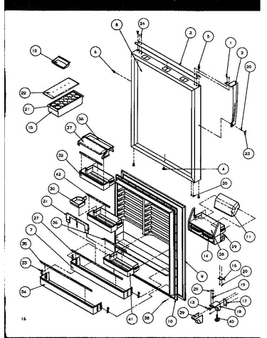 Refrigerator door (tz19rl/p1158503wl) (tz19re/p1158503we) (tz19rw/p1158503ww)