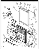 Refrigerator door (tz22rl/p1157703wl) (tz22re/p1157703we) (tz22rw/p1157703ww) (tzi22re/p1168007we) (tzi22rl/p1168007wl) (tzi22rw/p1168007ww)