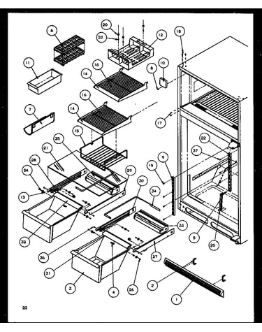Cabinet shelving (tz21re/p1157604we) (tz21rl/p1157604wl) (tz21rg/p1157604wg) (tz21rw/p1157604ww) (tzi21rl/p1168005wl) (tzi21re/p1168005we) (tzi21rw/p1168005ww)