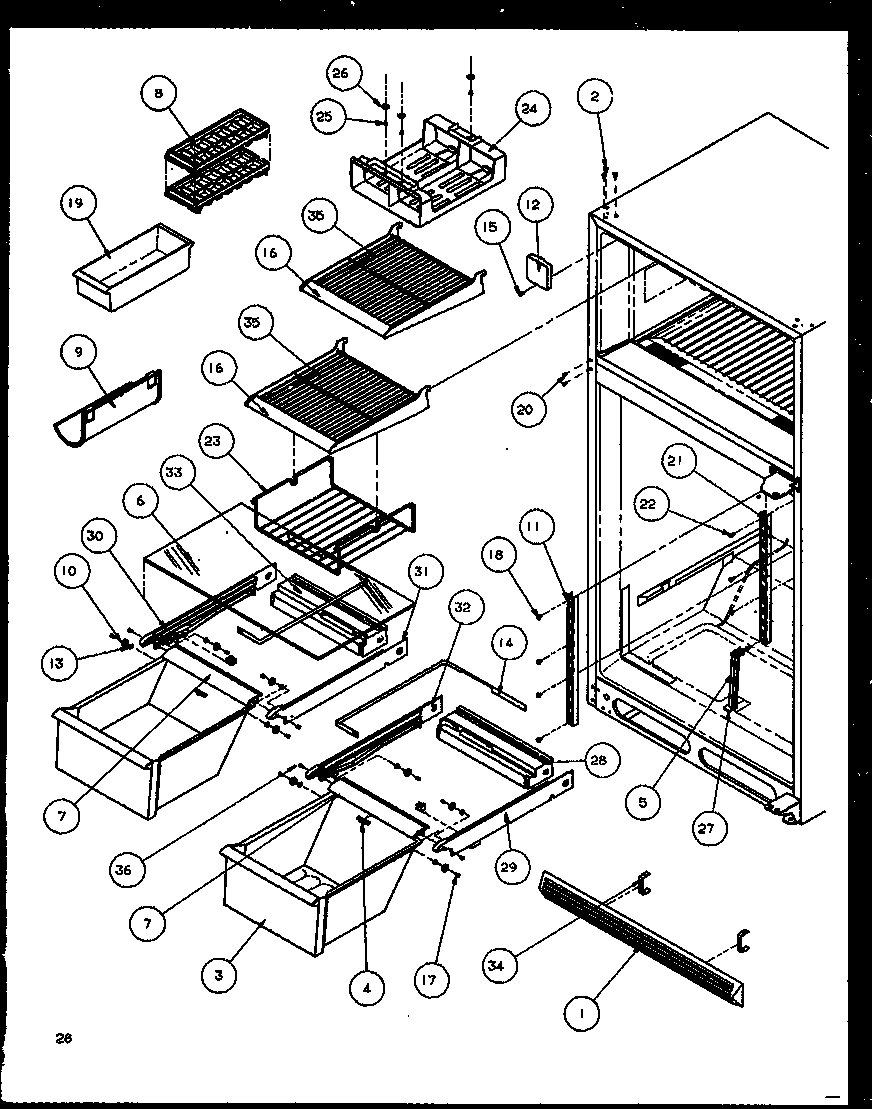 CABINET SHELVING (TZ22RL/P1157703WL) (TZ22RE/P1157703WE) (TZ22RW/P1157703WW) (TZI22RE/P1168007WE) (TZI22RL/P1168007WL) (TZI22RW/P1168007WW)