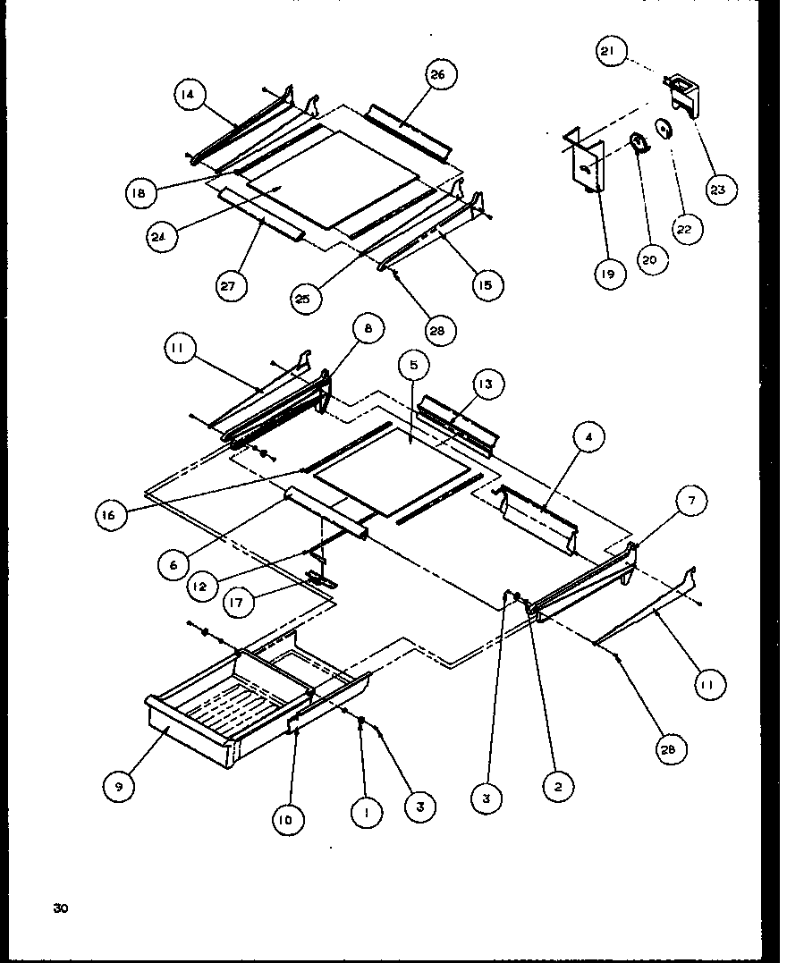 CABINET SHELVING (TZ19RL/P1158503WL) (TZ19RE/P1158503WE) (TZ19RW/P1158503WW) (TZ22RL/P1157703WL) (TZ22RE/P1157703WE) (TZ22RW/P1157703WW) (TZI22RE/P1168007WE) (TZI22RL/P1168007WL) (TZI22RW/P1168007WW)