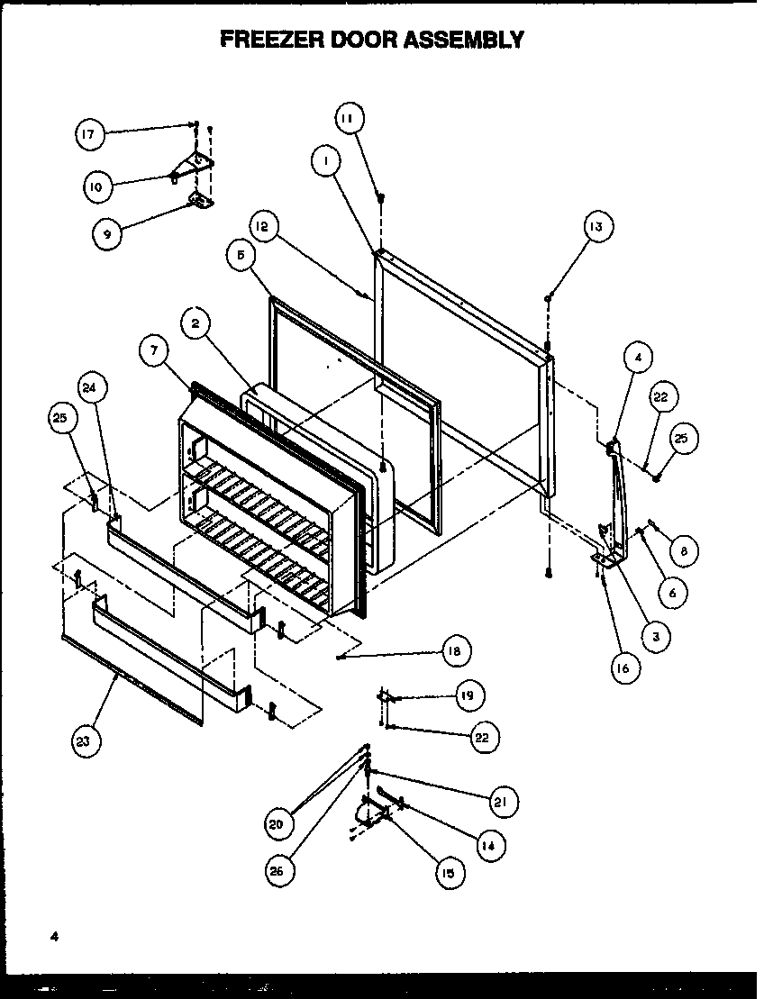 FREEZER DOOR ASSEMBLY