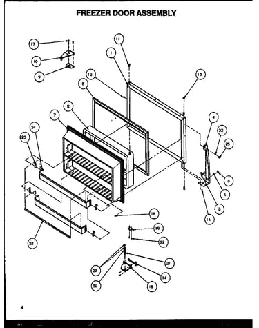 Freezer door assembly