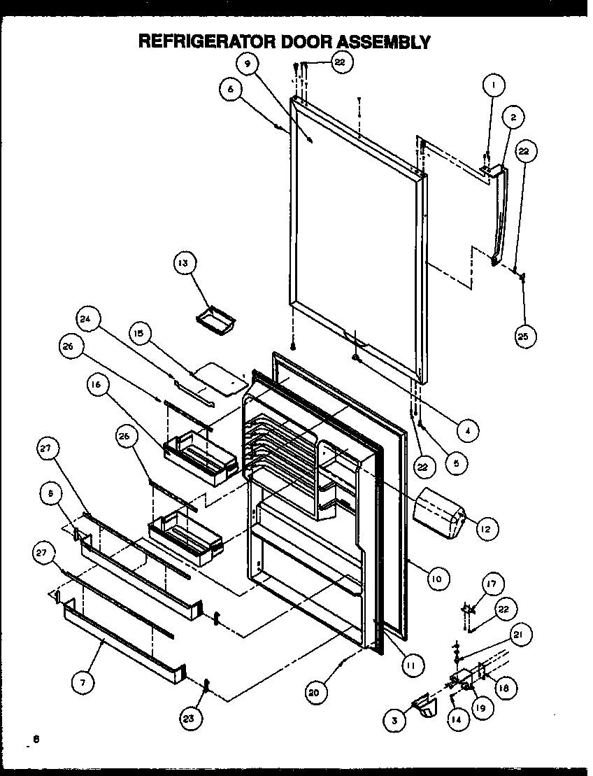 REFRIGERATOR DOOR ASSEMBLY