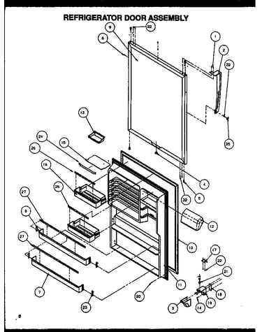 Refrigerator door assembly