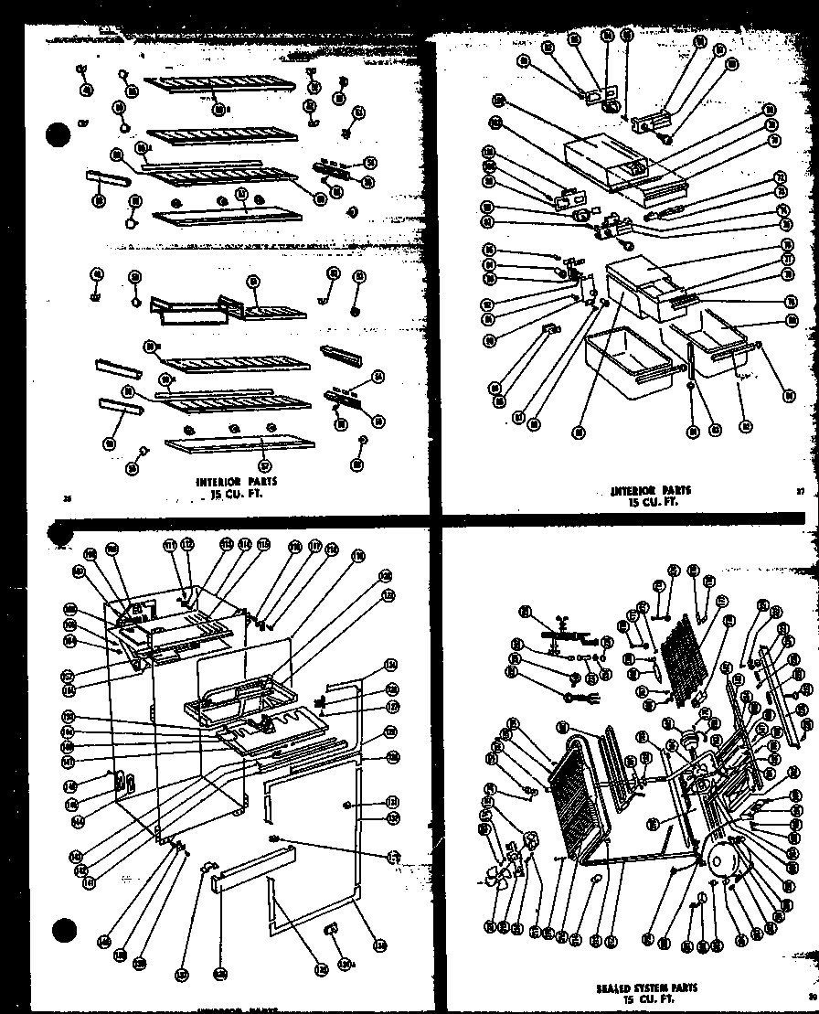 Interior parts 15 cu. ft.